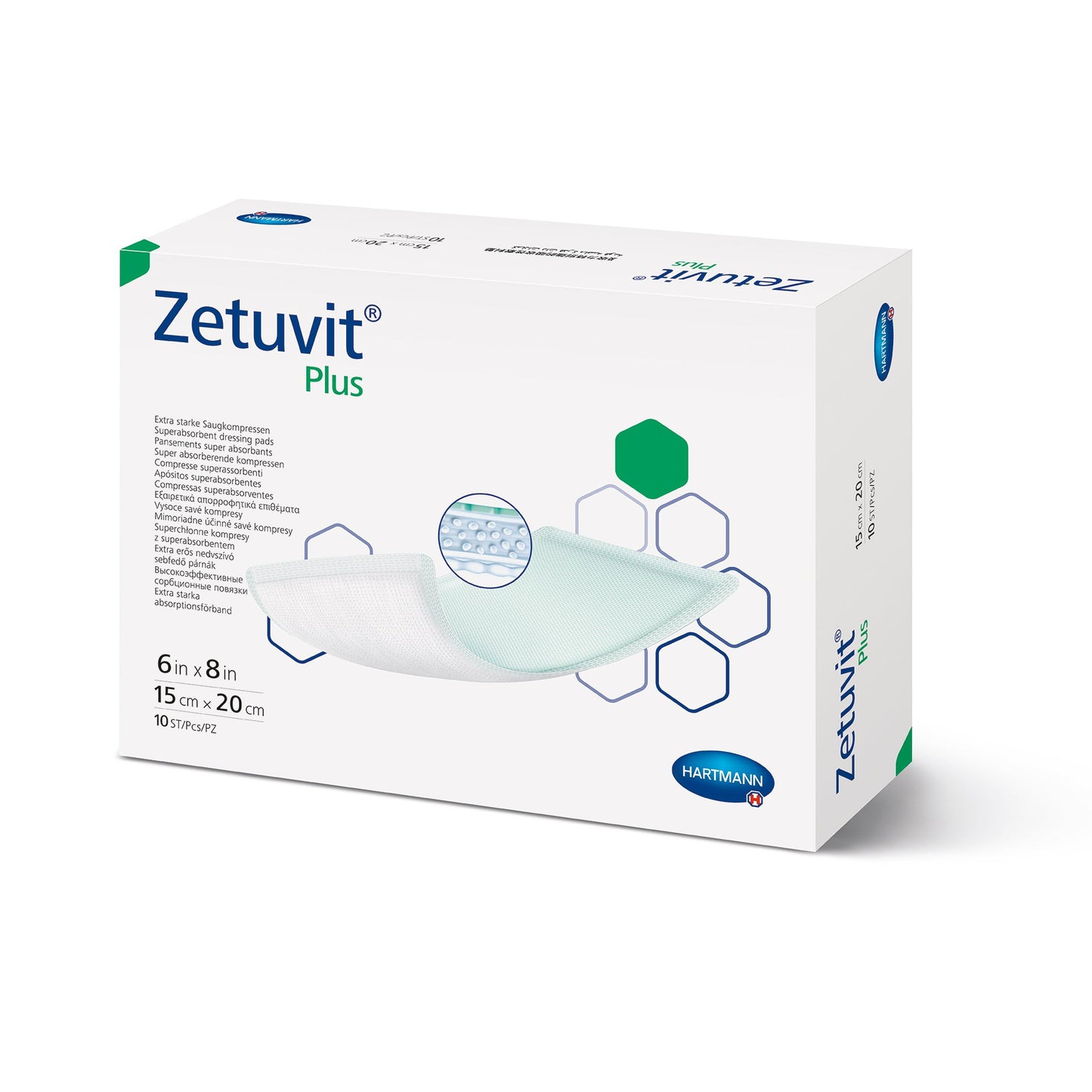 Zetuvit Plus Sterile Superabsorbent Dressing, 6 x 8 Inch 1/EACH -413112