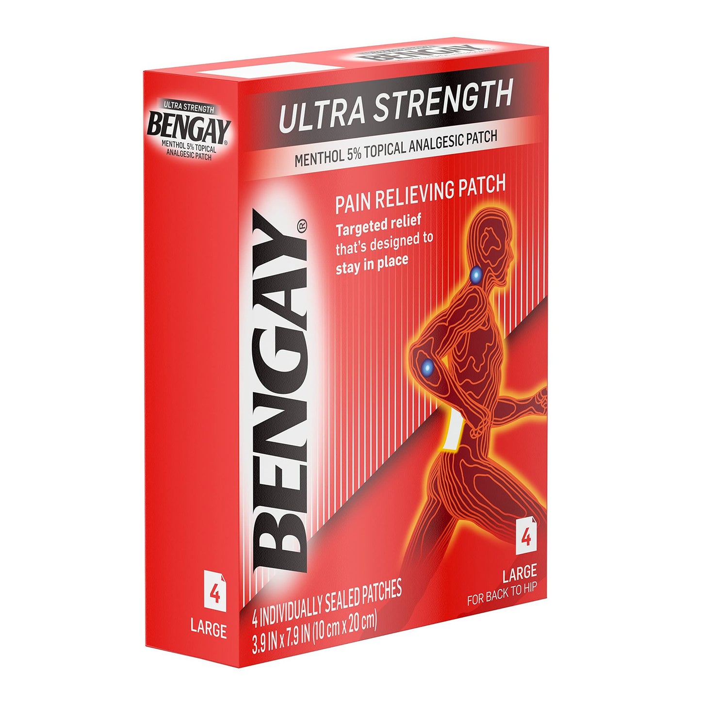 Bengay Pain Relieving Patch Ultra Strength, Large Size