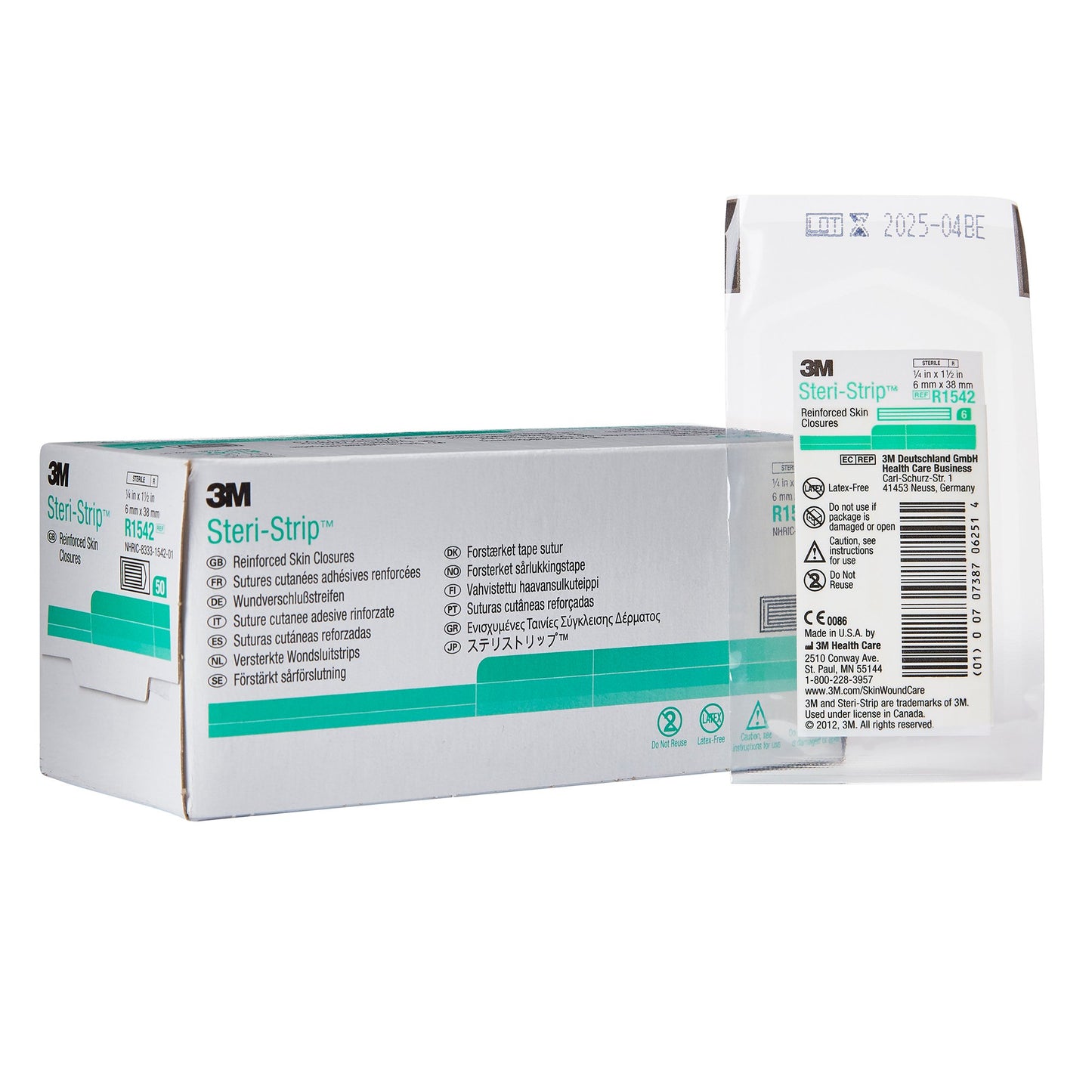 3M™ Steri-Strip™ Skin Closure Strip, 0.25 x 1.5 in. 200/CASE -R1542