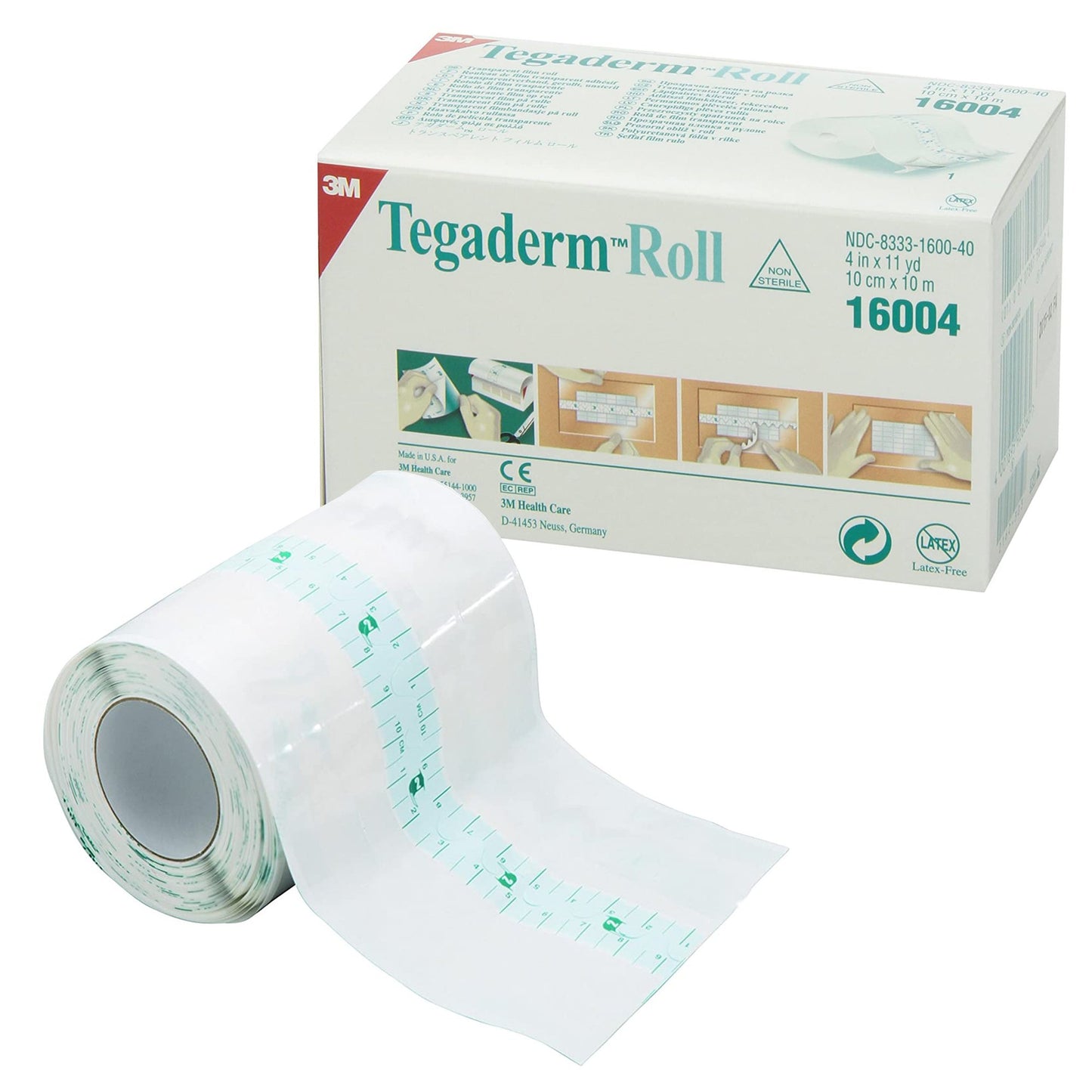 3M™ Tegaderm™ Transparent Film Dressing Roll, 4 Inch x 11 Yard 1/ROLL -16004