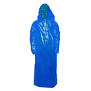 TERRY PONCHO, 35" X 44" WHITE, SNAPS & BLUE BINDING, 1 DZ/CS, SOLD AS CASE LEW 10000063
