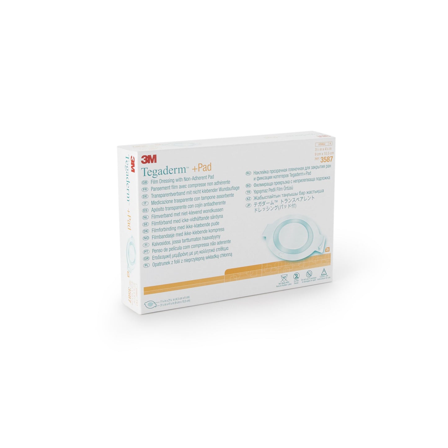 3M™ Tegaderm™ Transparent Film Dressing with Pad, 3½ x 4 Inch 1/EACH -3587