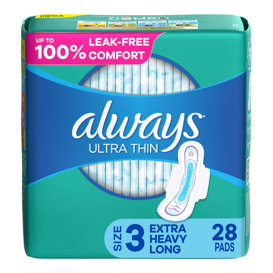 Always Ultra Thin Extra Long Super Pads, Size 3 28/PACK -03700089907