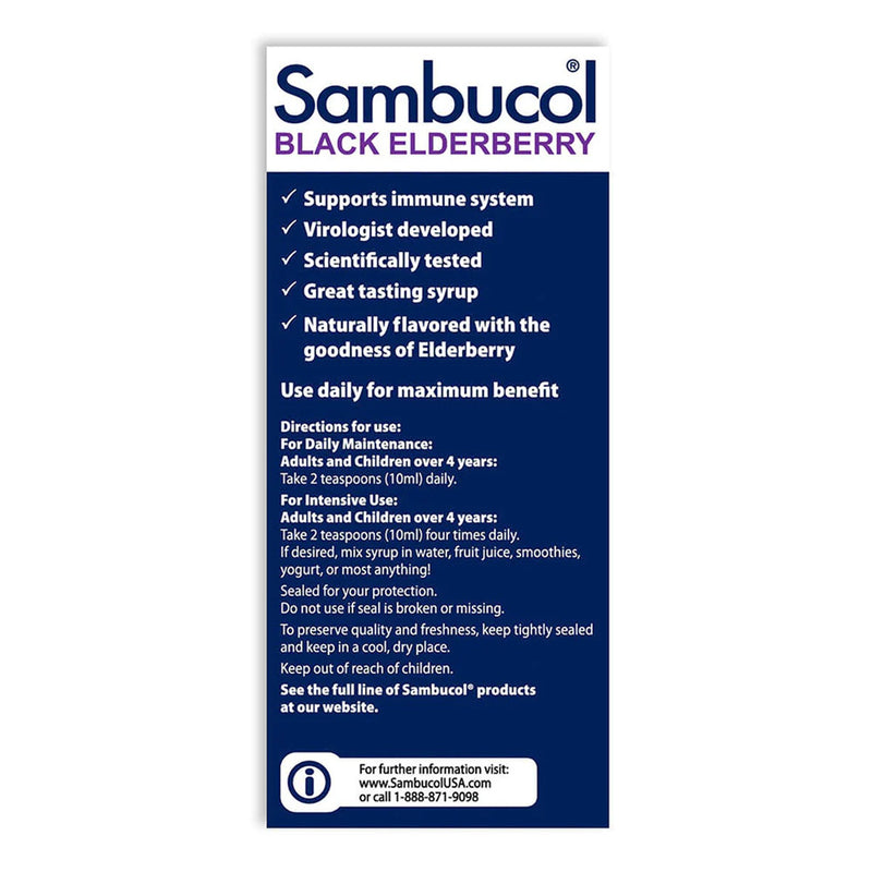 Sambucol® Black Elderberry Syrup, 7.8-ounce bottle