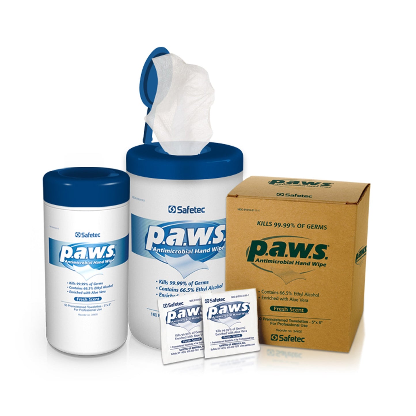 P.A.W.S. Hand Sanitizing Wipes, Individual Packets