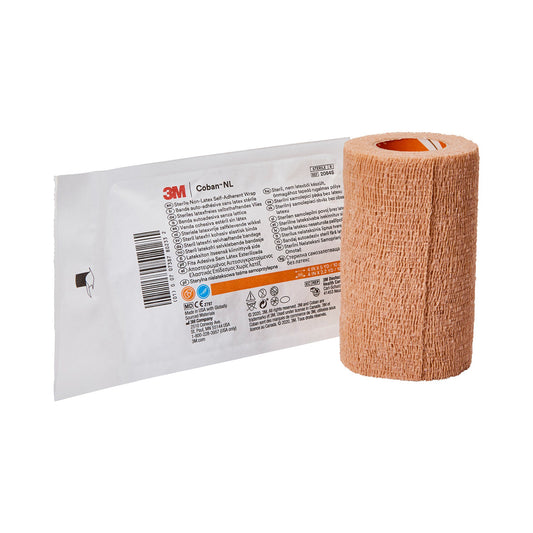 3M™ Coban™ LF Self-adherent Closure Cohesive Bandage, 4 Inch x 5 Yard 18/CASE -2084S