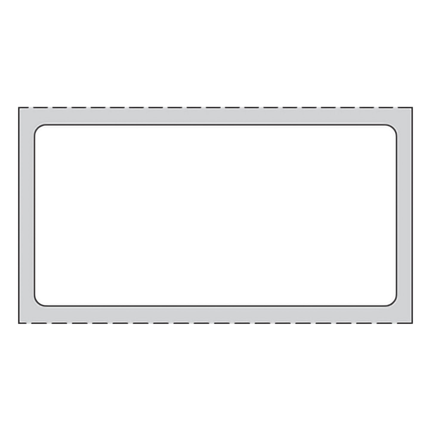 PDC White Blank Thermal Label, 1 x 2 Inch