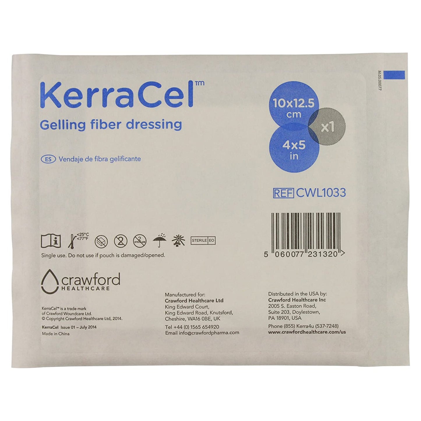 3M™ Kerracel™ Gelling Fiber Wound Dressing, 4 x 5 Inch 1/EACH -CWL1033