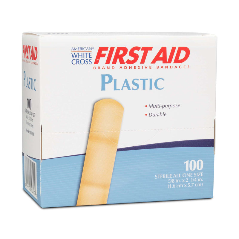 American® White Cross First Aid Adhesive Strips, 5/8 x 2¼ Inches