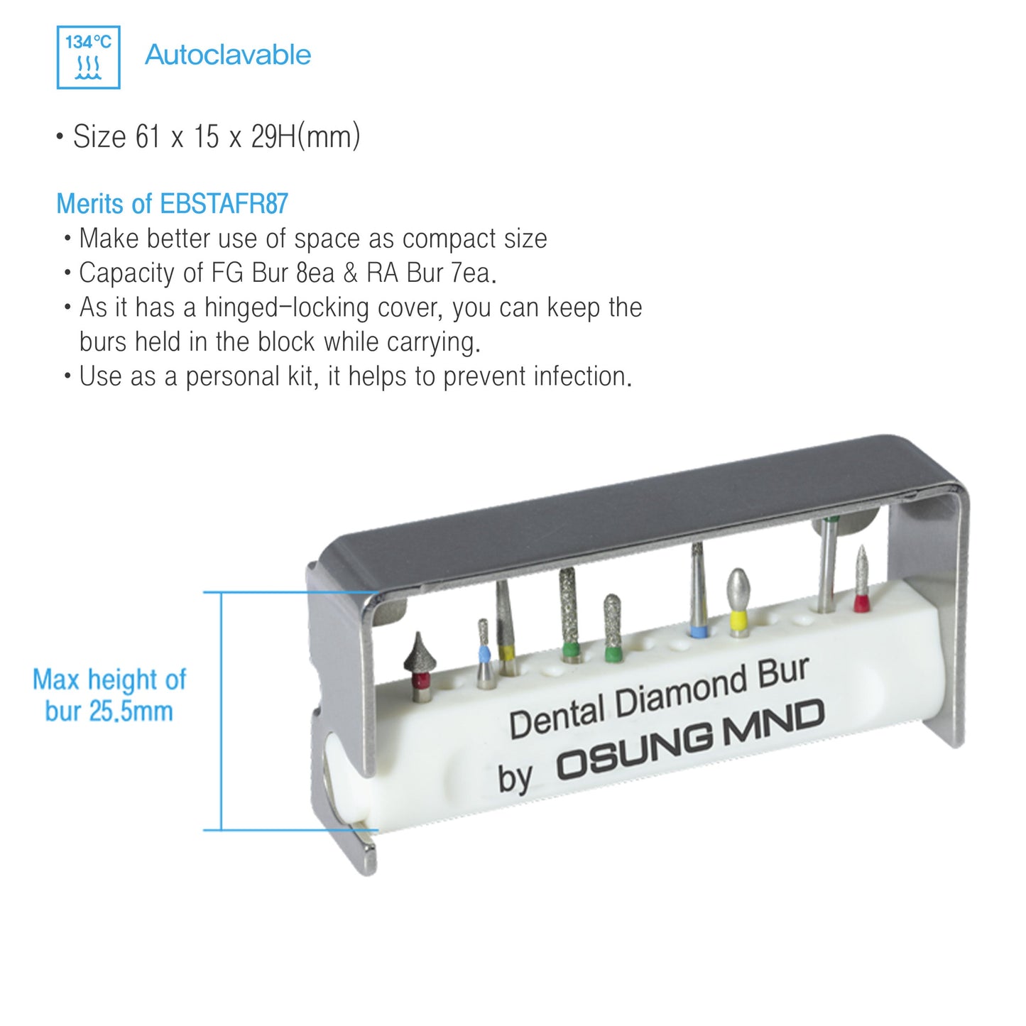 Osung Bur Block FG Bur and RA Bur -EBSTAFR87 - Osung USA