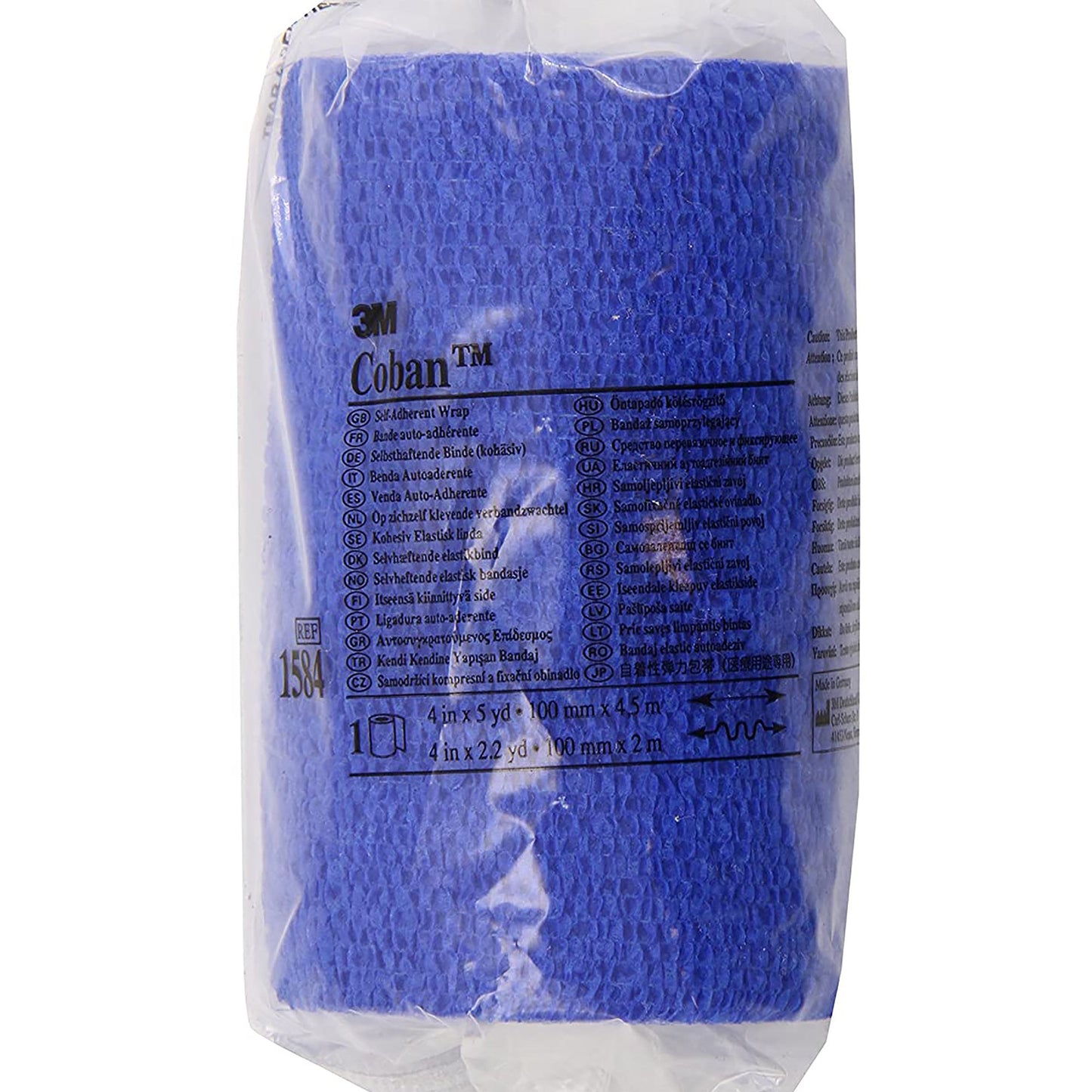 3M™ Coban™ Self-adherent Closure Cohesive Bandage, 4 Inch x 5 Yard 18/CASE -1584B