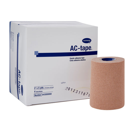 AC-tape Cotton Elastic Tape, 3 Inch x 5 Yard, Tan 4/BOX -64300000