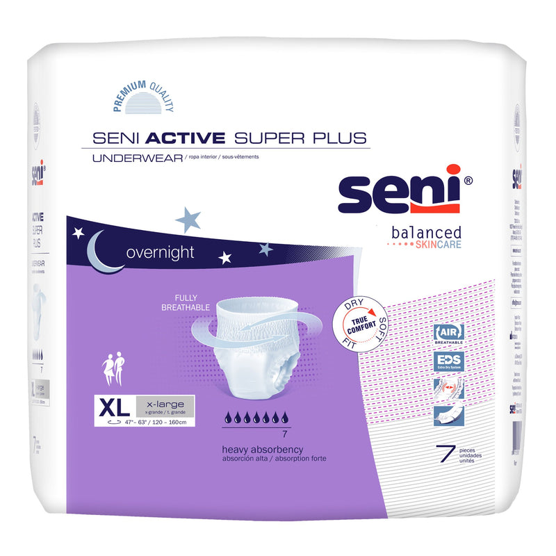 Seni Active Super Plus Heavy Absorbent Underwear, Extra Large 7/PACK -S-XL07-AP1 - BriteSources