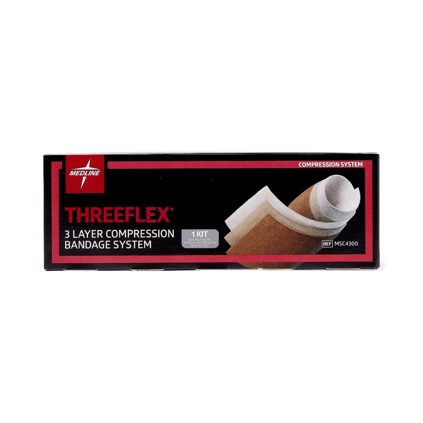 ThreeFlex Self-adherent / Tape Closure 3 Layer Compression Bandage System 1/KIT -MSC4300