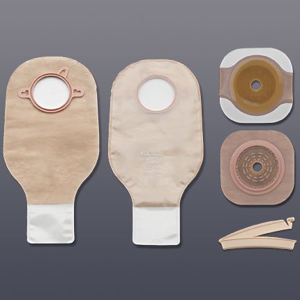 New Image™ Two-Piece Drainable Clear Ileostomy /Colostomy Kit, 12 Inch Length, 4 Inch Flange 5/BOX -19106