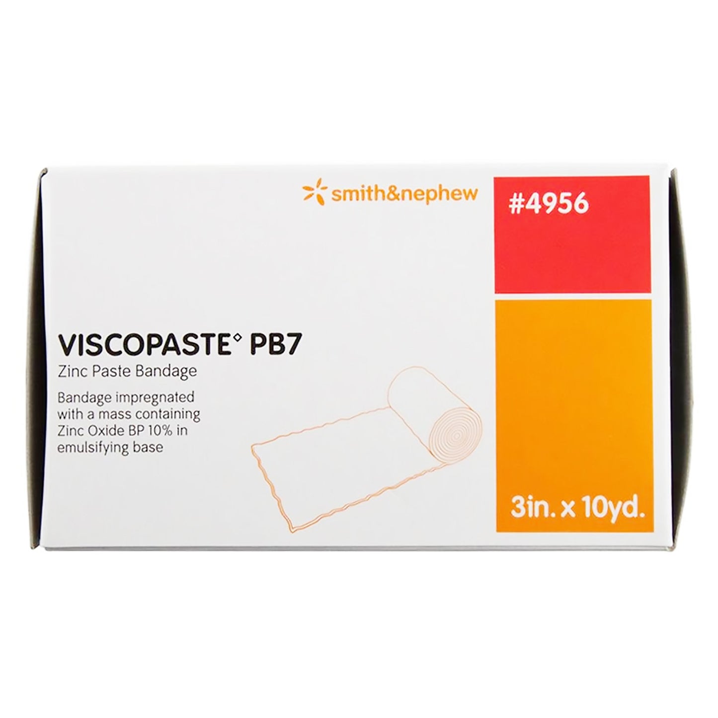 Viscopaste PB7 Zinc Impregnated Dressing, 3 Inch x 10 Yard 48/CASE -4956