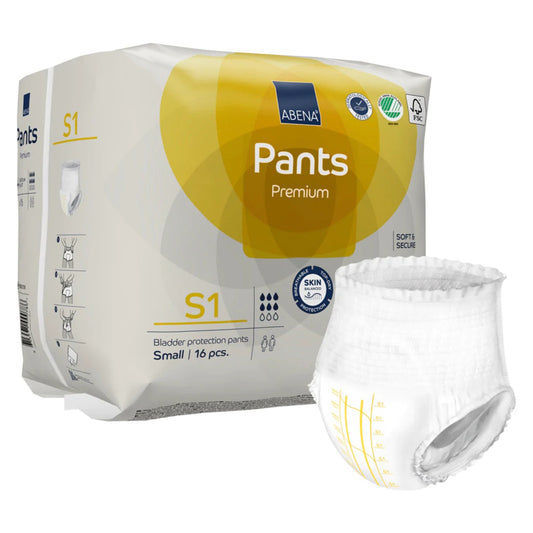 Abena Premium Pants S2 Incontinence Brief, Small 96/CASE -1000021319