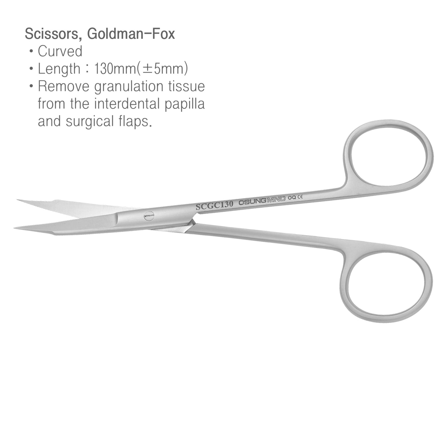 Osung 5.1" Curved Goldman Fox Scissors Premium -SCGC130 - Osung USA