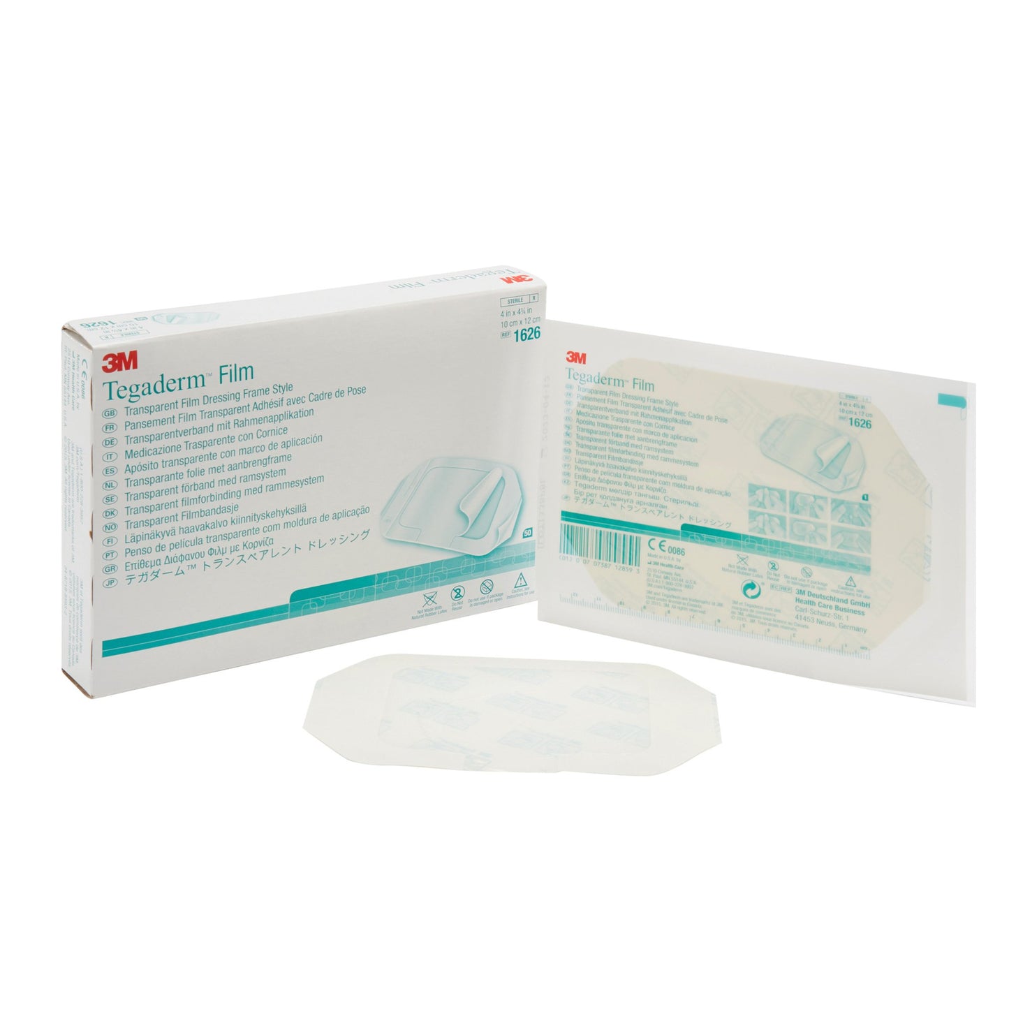 3M™ Tegaderm Transparent Film Dressing, 4 x 4-3/4 Inch 50/BOX -1626