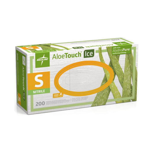 Aloetouch Ice™ Nitrile Exam Glove, Small, Green 200/BOX -MDS195284