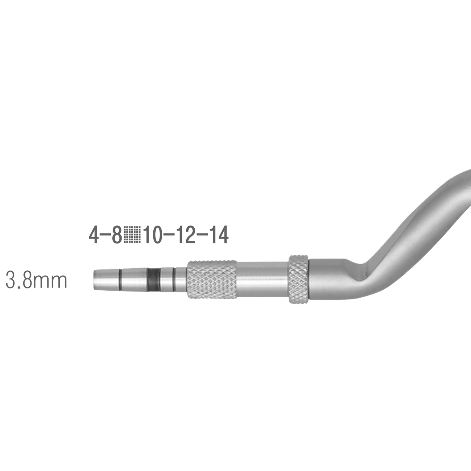 Osung 3.8mm Concave Osteotome with Stopper -BOCV38F - Osung USA