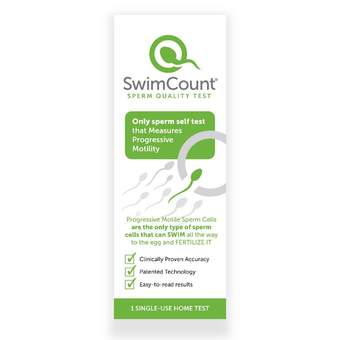 SwimCount Sperm Quality Fertility Test / Home Device Sexual Health Test Kit 1/KIT -USSC1SC