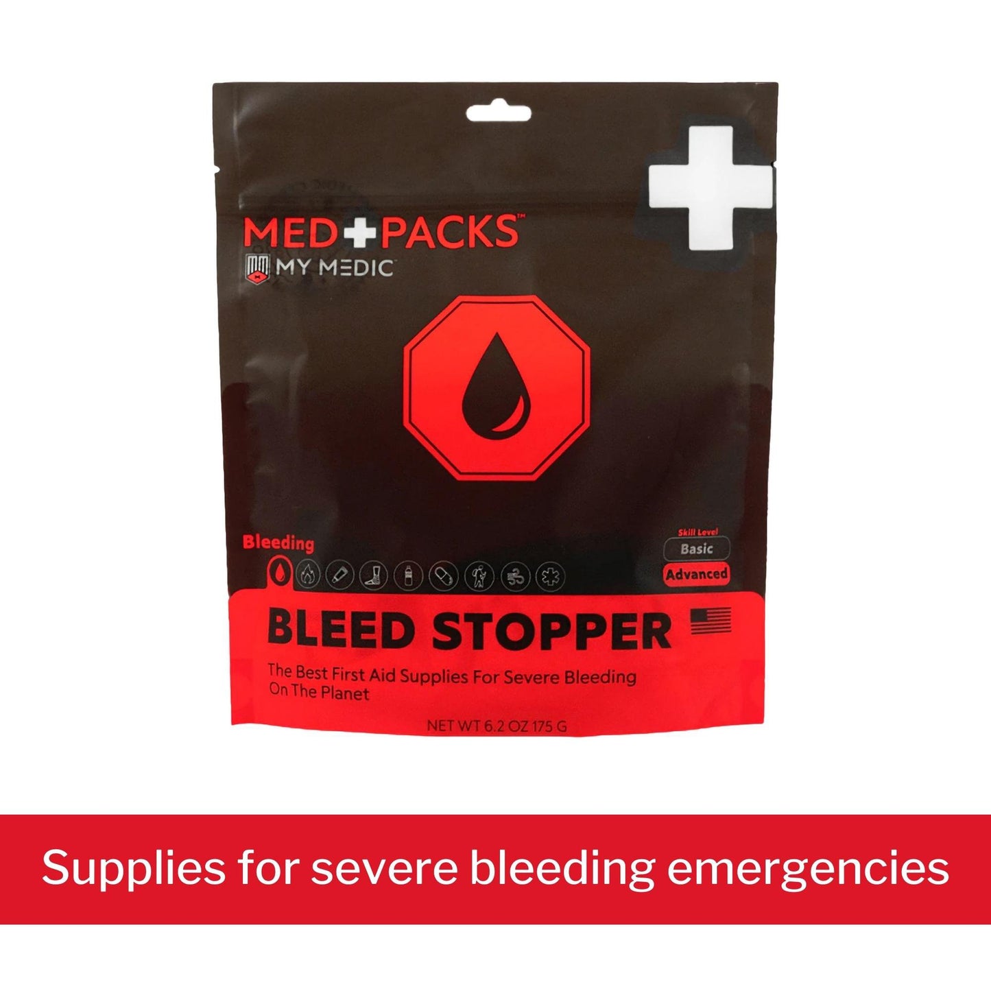 My Medic Med Packs First Aid Kit to Stop Bleeding – Emergency Supplies in Portable Pouch 1/EACH -MM-KIT-S-MD-PK-BLD-GEN-RAT