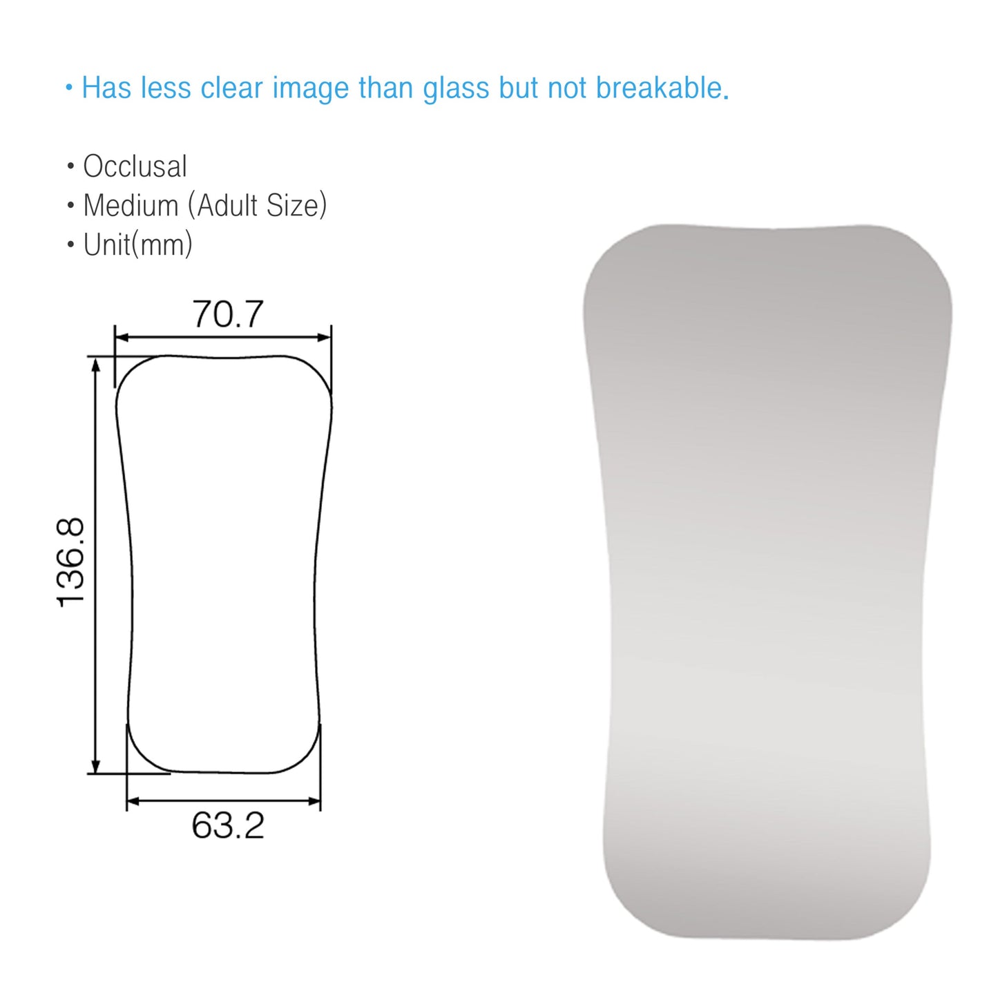 Osung Occlusal Medium Dental Photo Mirror Premium -DME3 - Osung USA