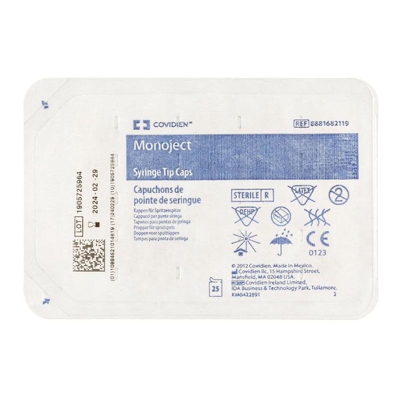 Monoject™ Syringe Tip Cap 25/TRAY -8881682119