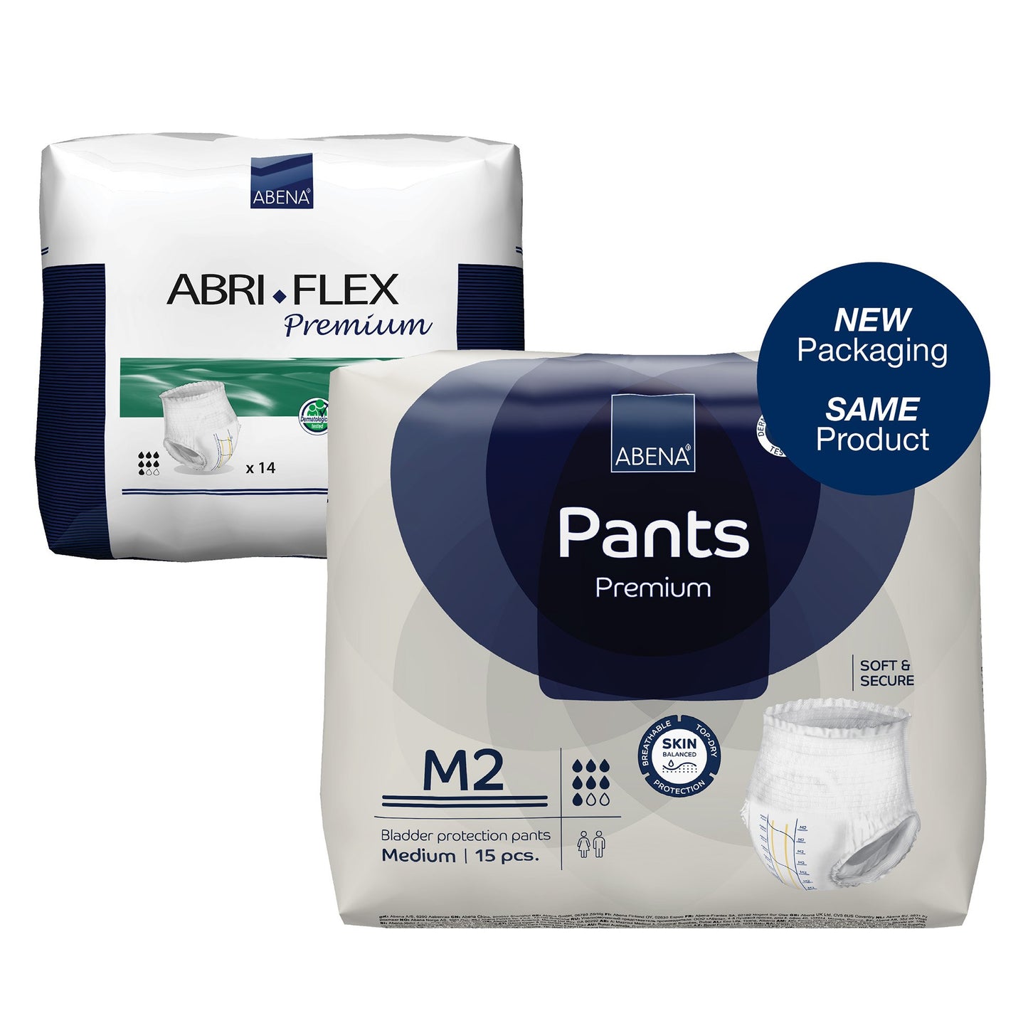 Abena Premium Pants M2 Incontinence Brief, Medium 15/PACK -1000021323