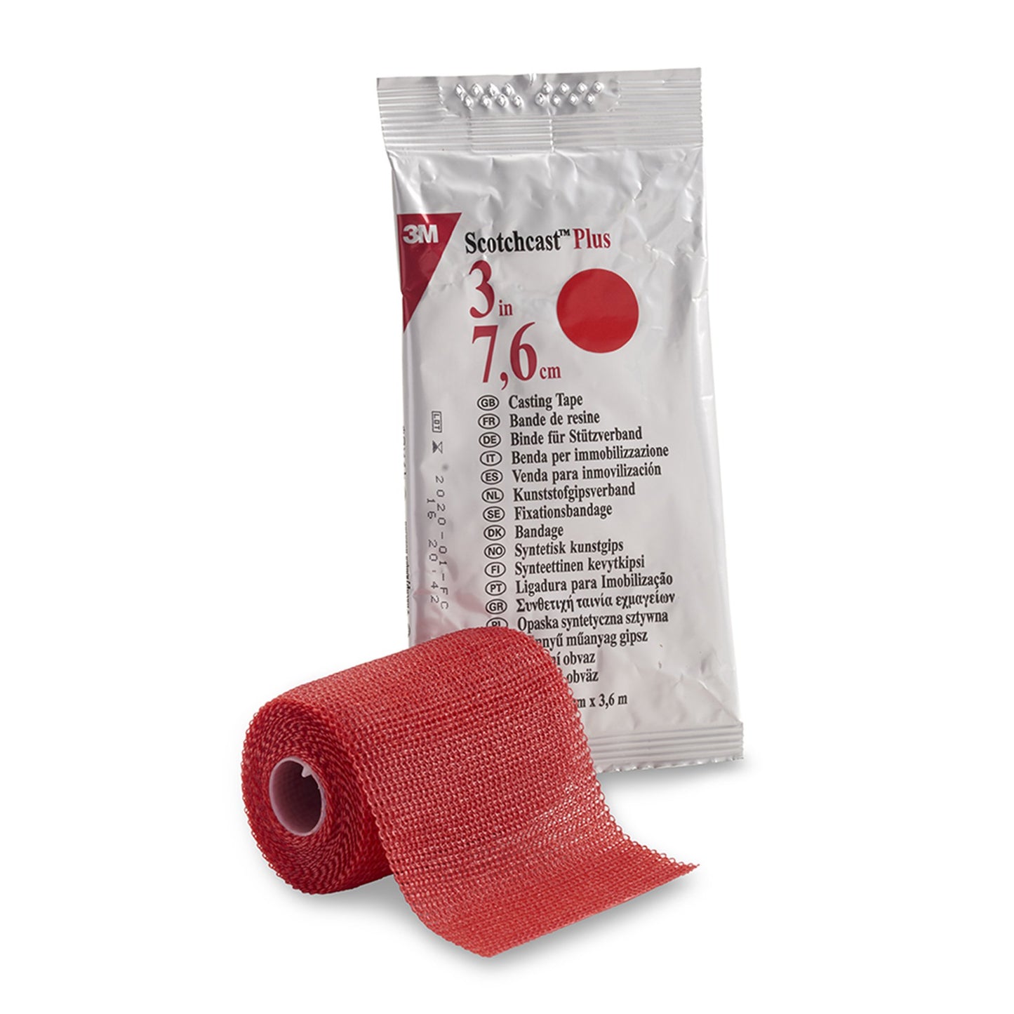 3M™ Scotchcast™ Plus Cast Tape, Red, 3 Inch x 4 Yard 10/CASE -82003R