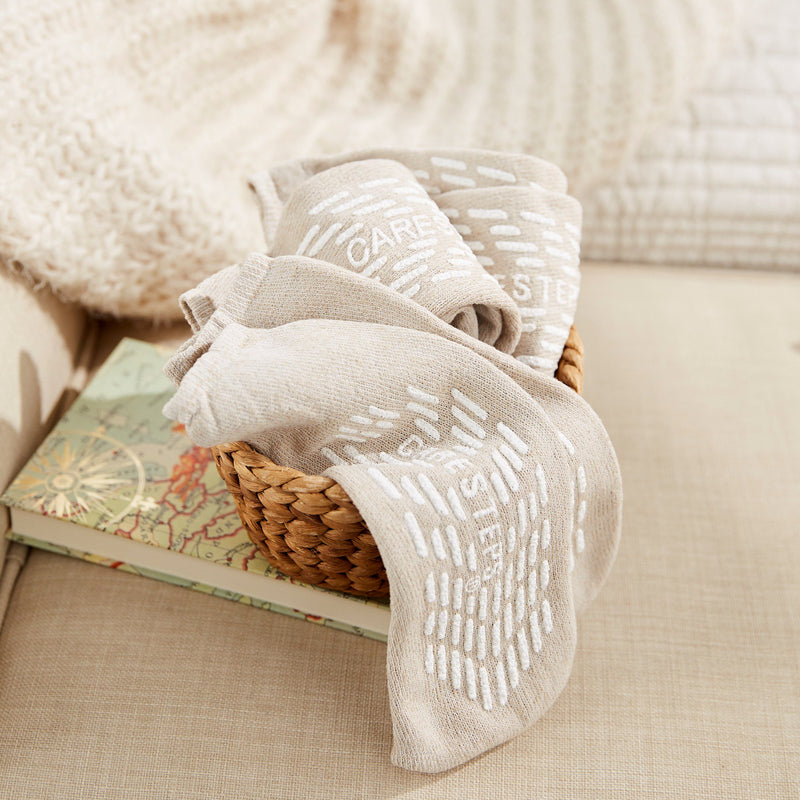 Care-Steps Single Tread Slipper Socks, Large 1/PAIR -80104 - BriteSources