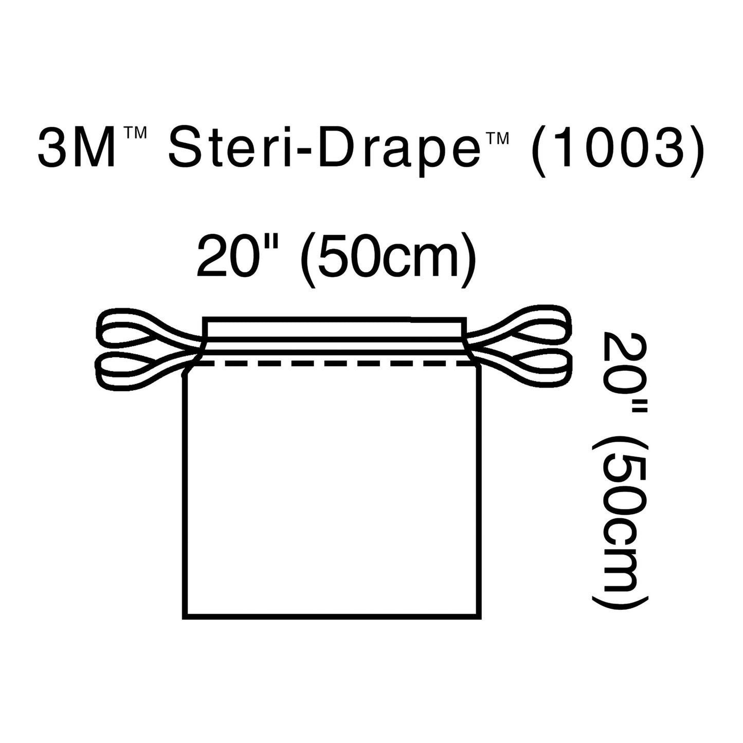 3M™ Steri-Drape™ Sterile Isolation Surgical Drape, 20 x 20 Inch 40/CASE -1003