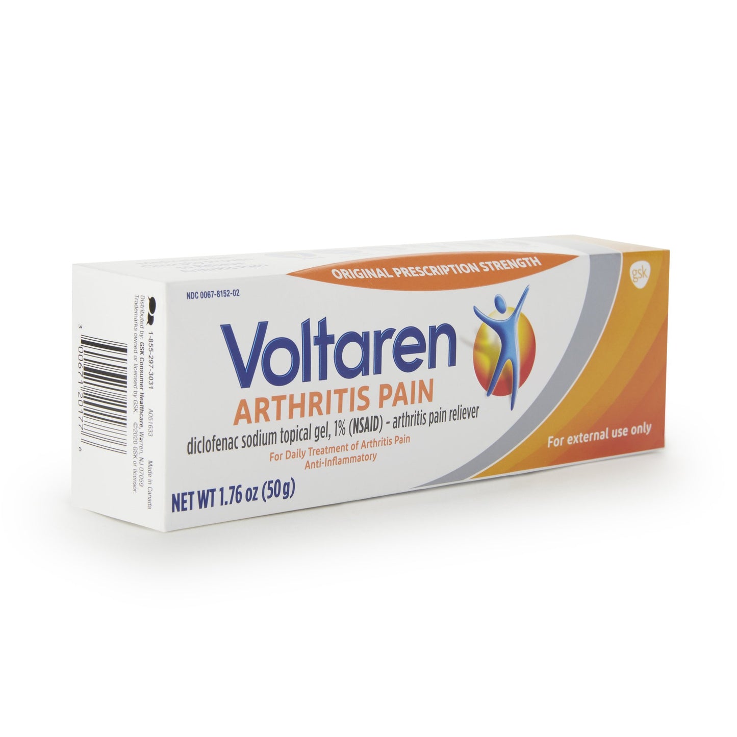 Voltaren Diclofenac Sodium Topical Pain Relief, 50 Gram Tube 1/EACH -00067815202