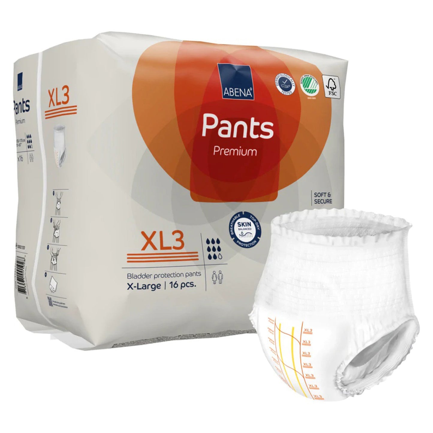 Abena Premium Pants XL3 Incontinence Brief, X-Large 96/CASE -1000021330