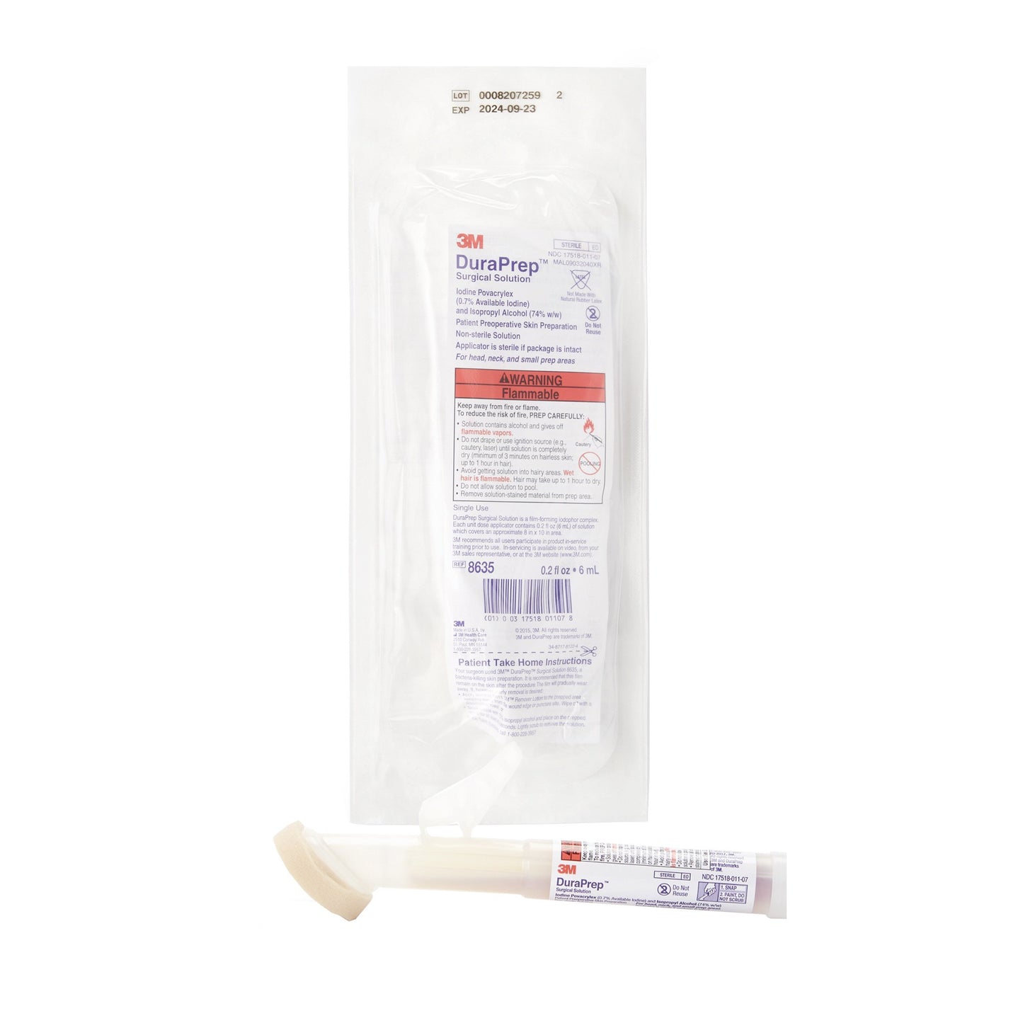 3M DuraPrep Prep Solution, Applicator, 6 mL 1/EACH -8635