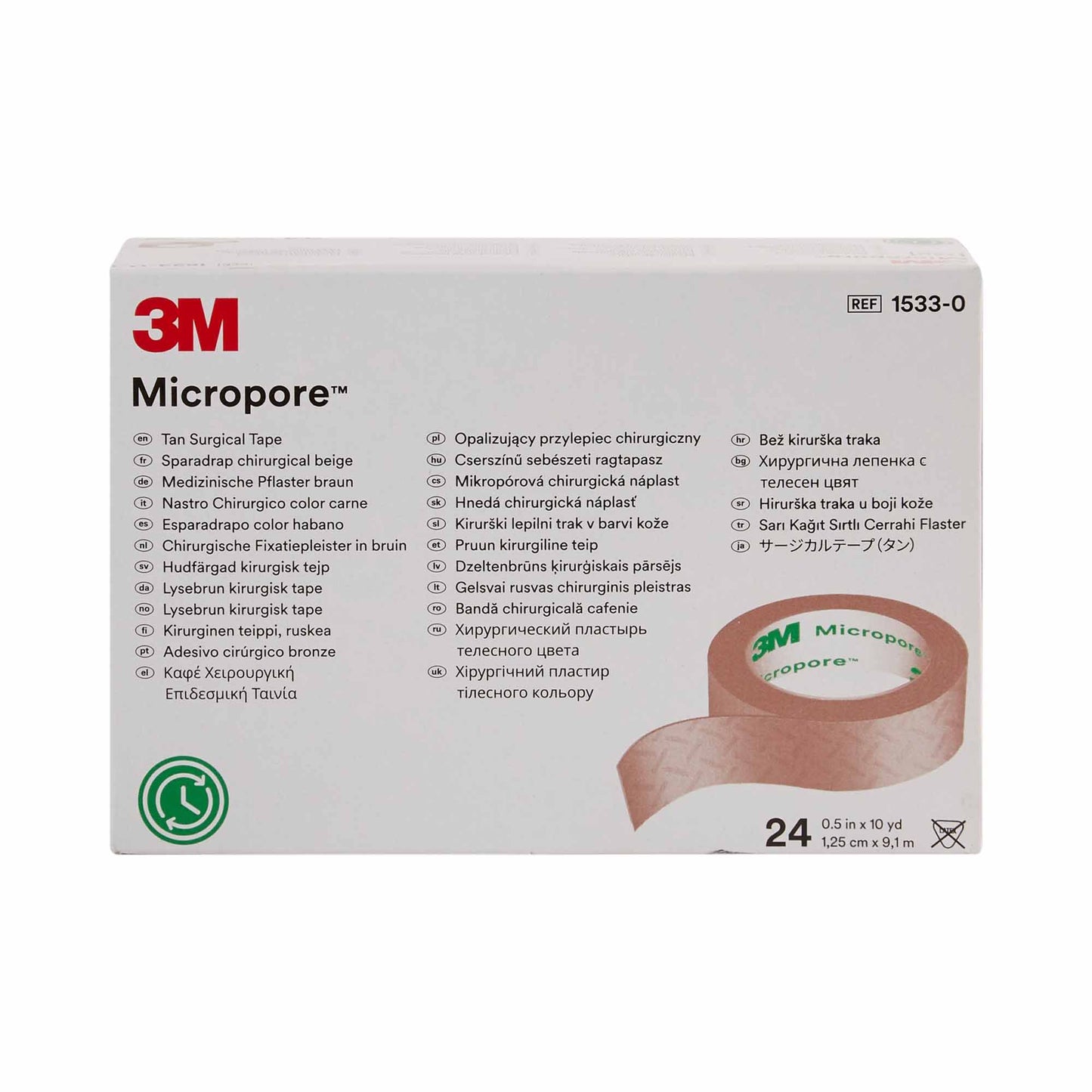 3M™ Micropore™ Paper Medical Tape, 1/2 Inch x 10 Yard, Tan 240/CASE -1533-0