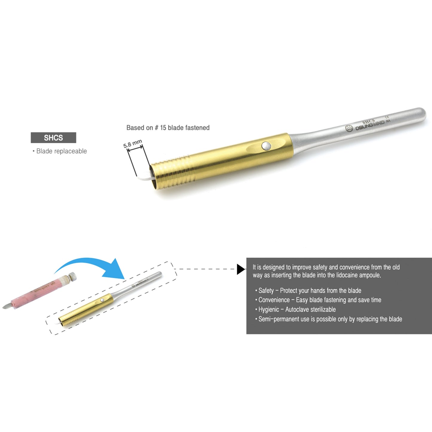 Osung Composite Scalpel Handle Premium-SHCS - Osung USA