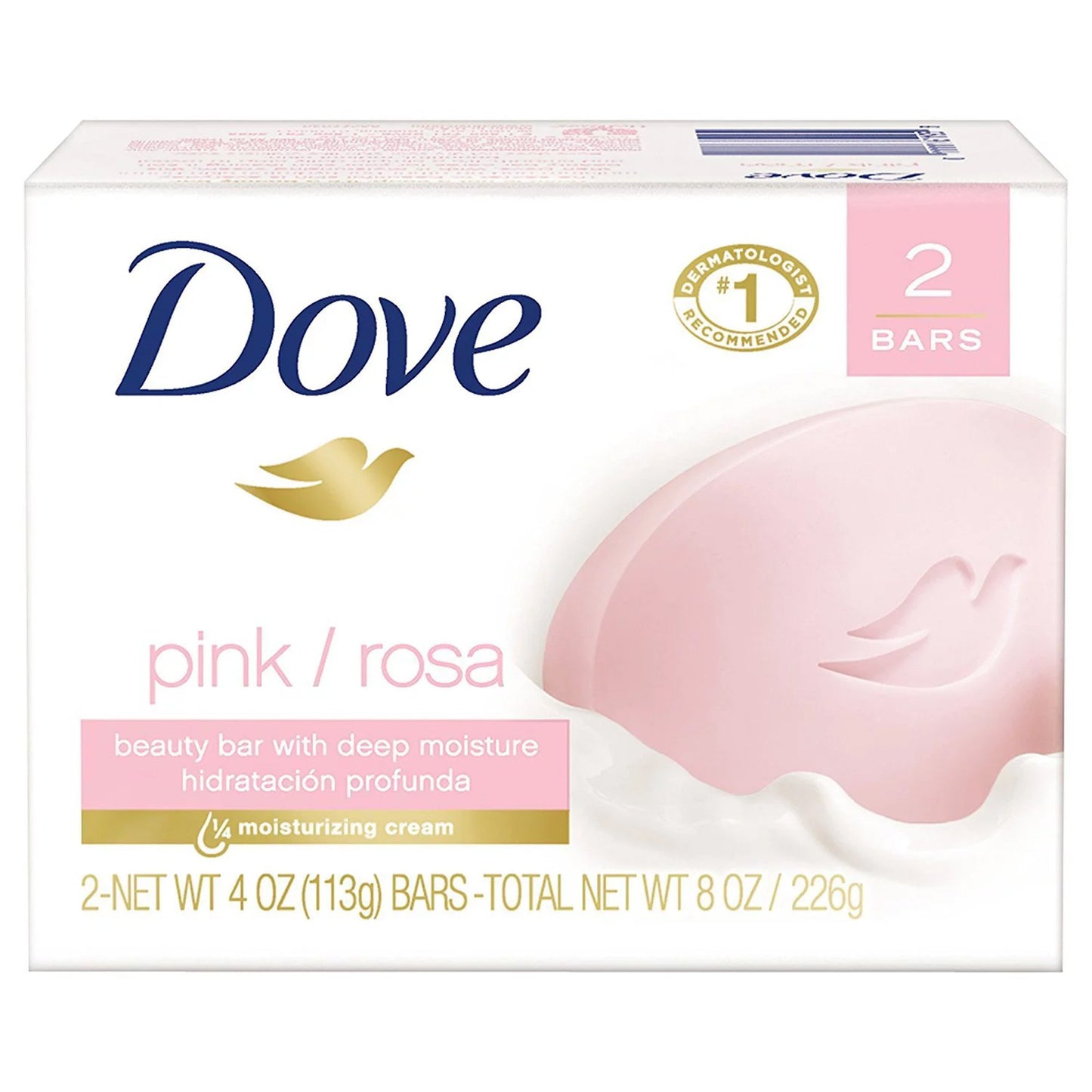 DOVE, BAR PNK 7.5OZ (2/PK)