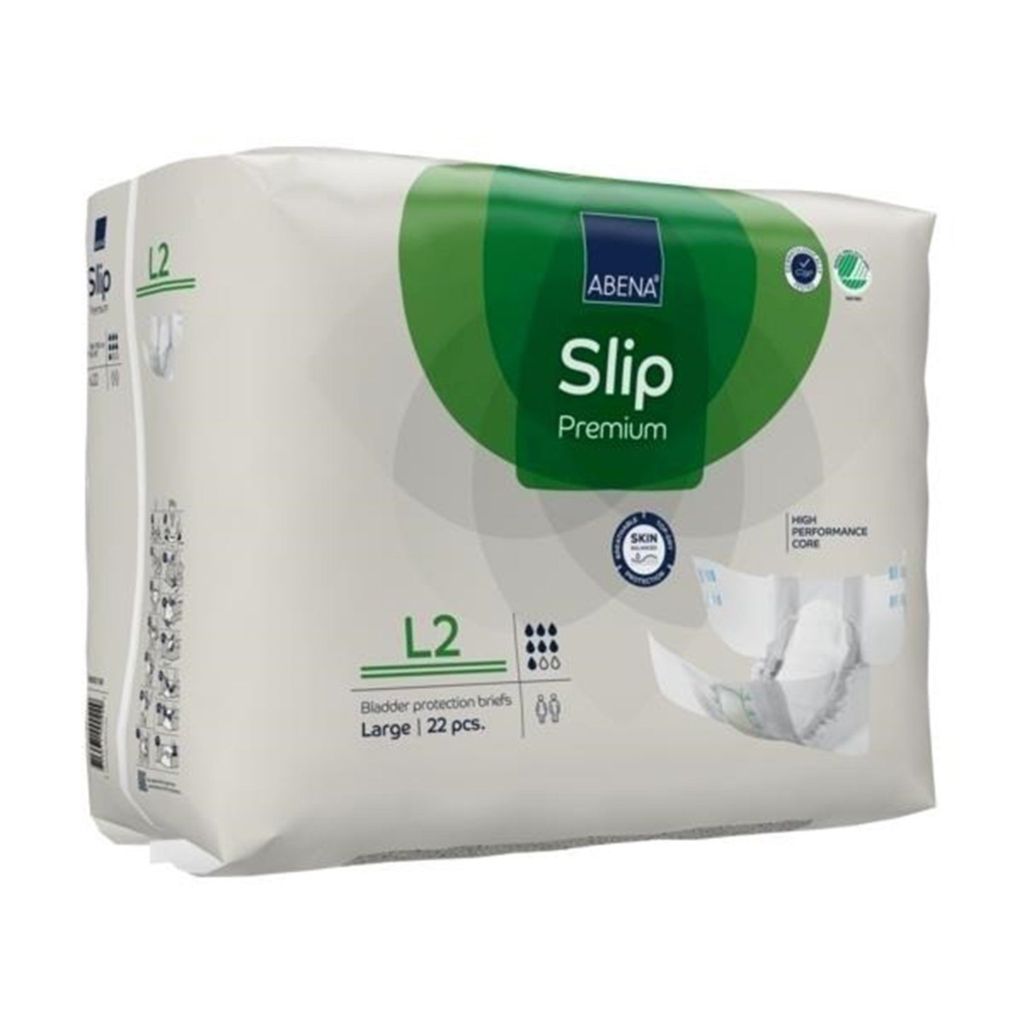 Abena Slip Premium L2 Incontinence Brief, Large 22/PACK -1000021290