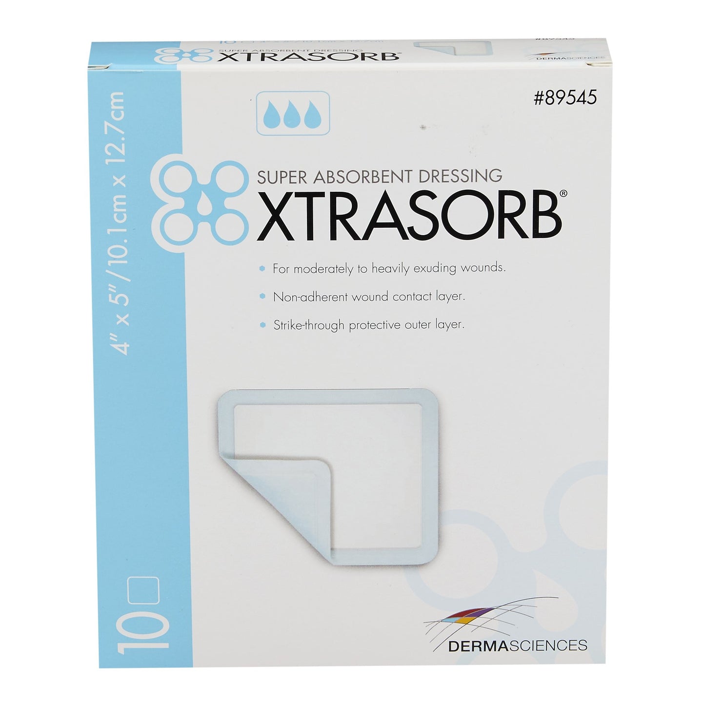 xtrasorb™ Classic Gelling Foam Dressing, 4 x 5 Inch 1/EACH -89545