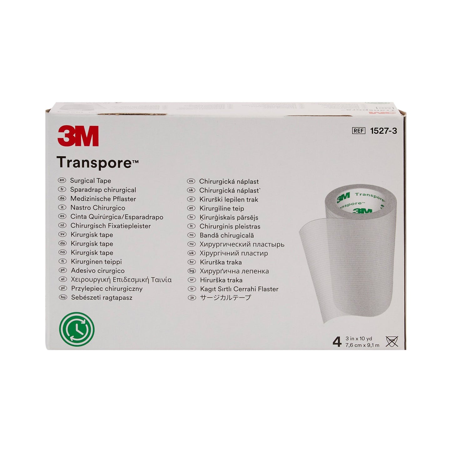 3M™ Transpore™ Plastic Medical Tape, 3 Inch x 10 Yard, Transparent 40/CASE -1527-3