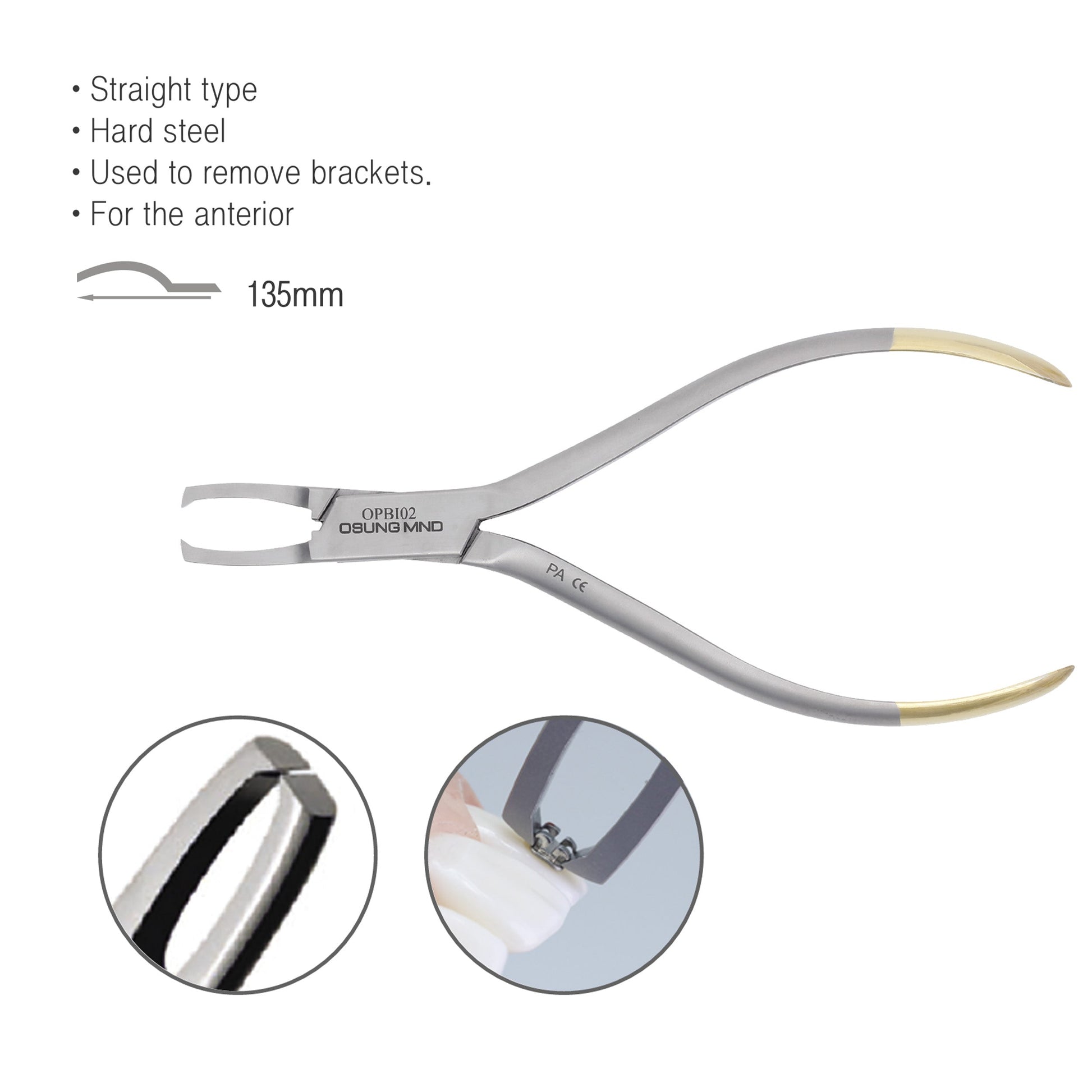 Osung Anterior Bracket Remover Straight -OPBI02 - Osung USA