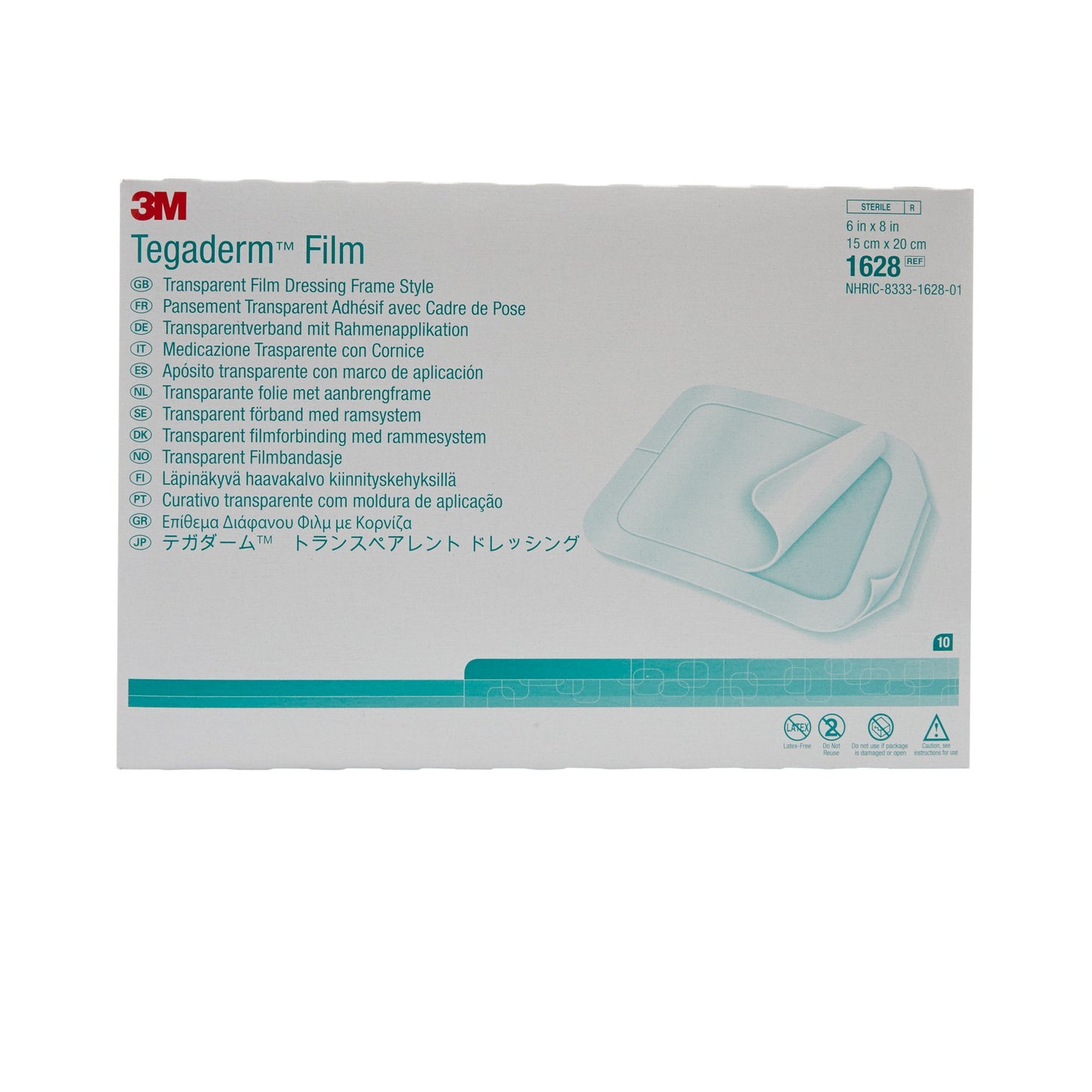 3M™ Tegaderm™ Transparent Film Dressing, 6 x 8 Inch 1/EACH -1628