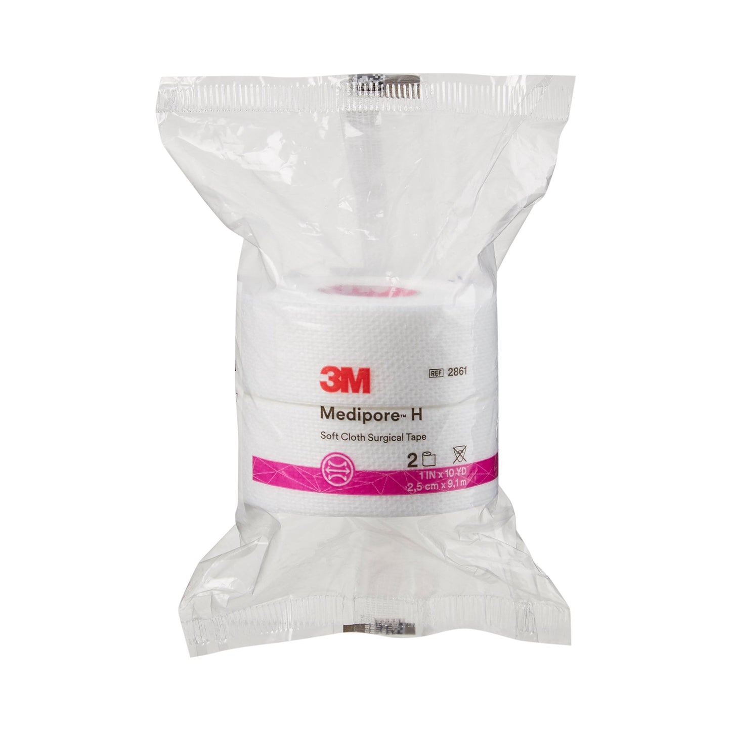 3M™ Medipore™ H Cloth Medical Tape, 1 Inch x 10 Yard, White 2/PACK -2861