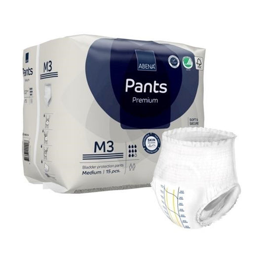 Abena Premium Pants M3 Incontinence Brief, Medium 15/PACK -1000021324