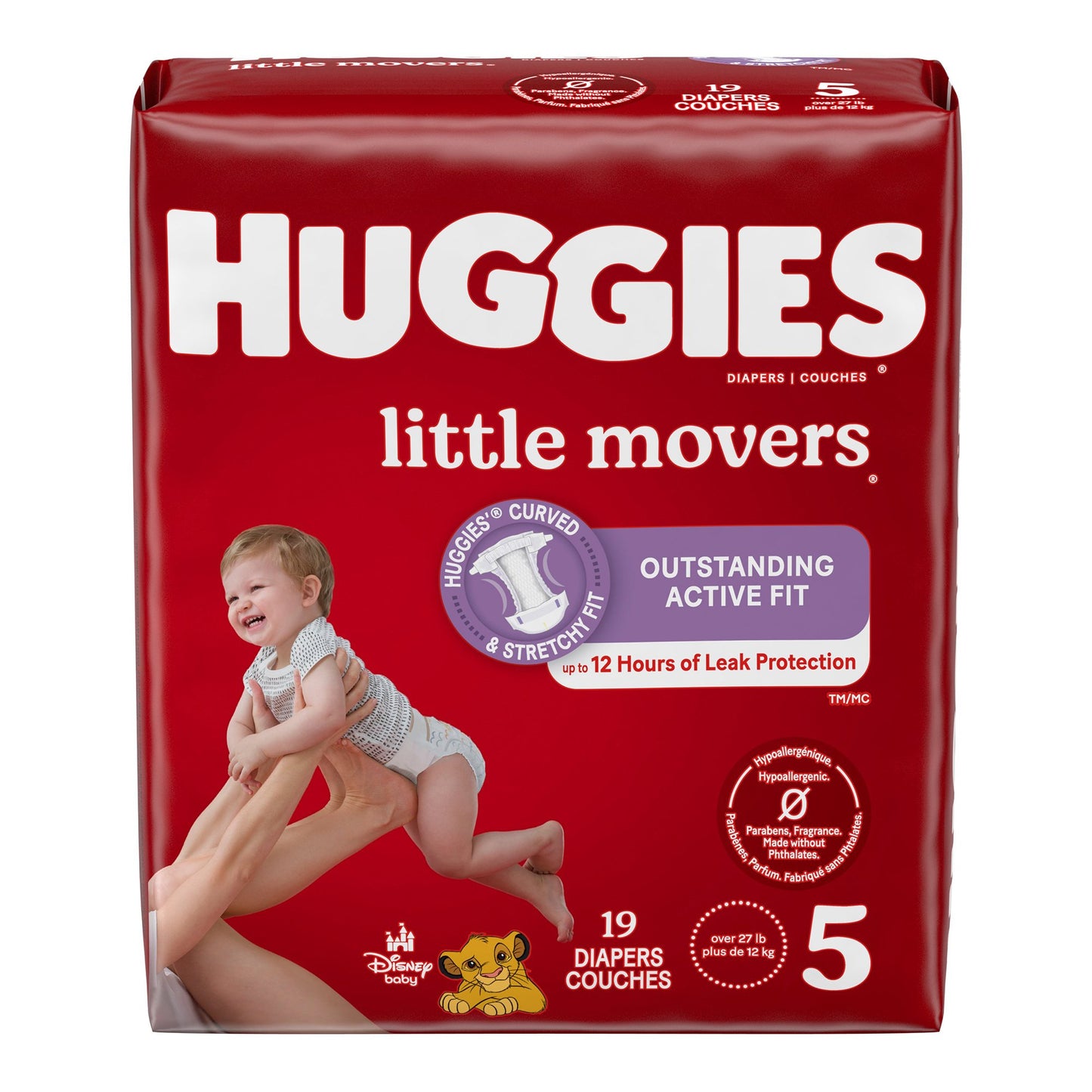 Huggies Little Movers Diaper, Size 5