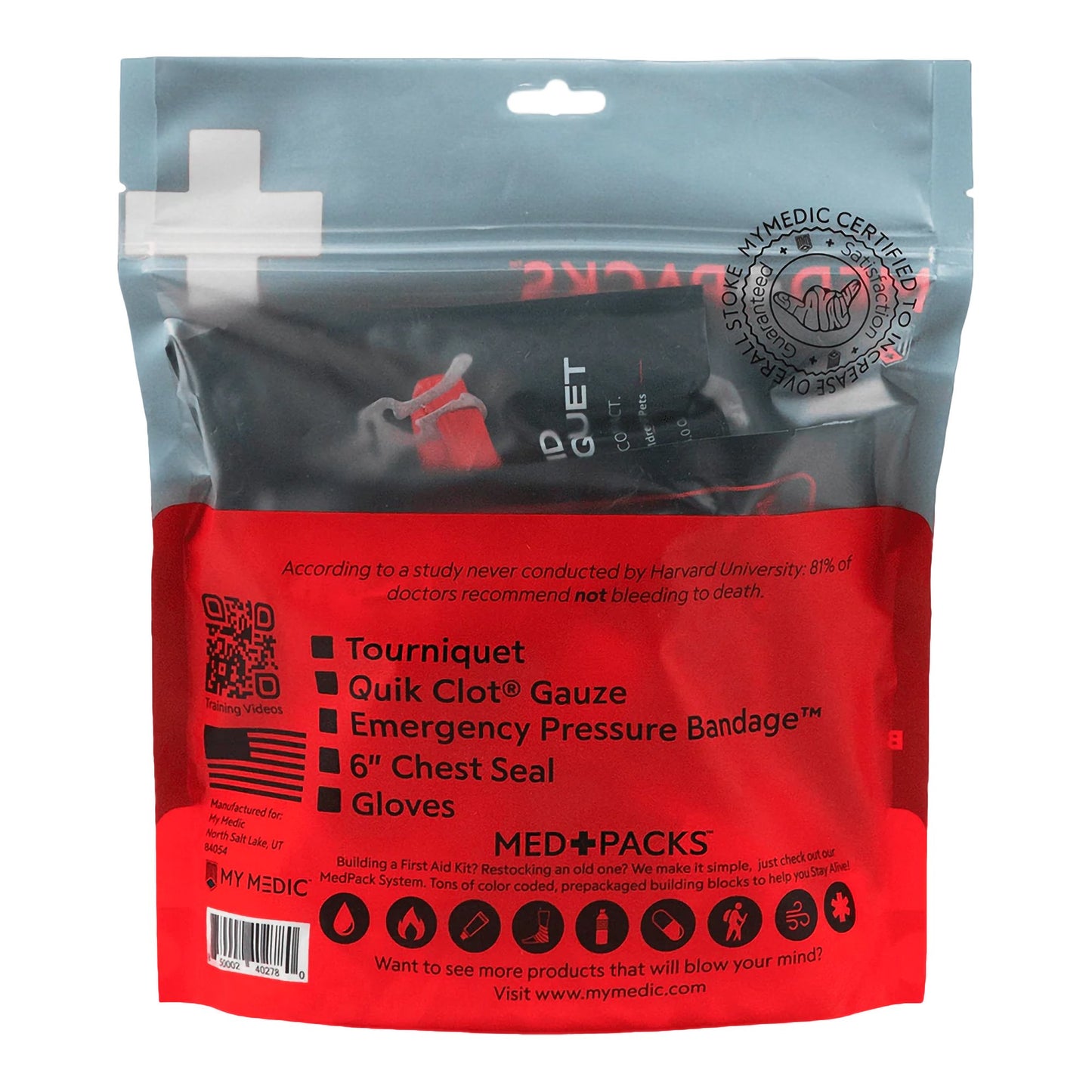 My Medic Med Packs First Aid Kit to Stop Bleeding – Emergency Supplies in Portable Pouch 1/EACH -MM-KIT-S-MD-PK-BLD-GEN-RAT