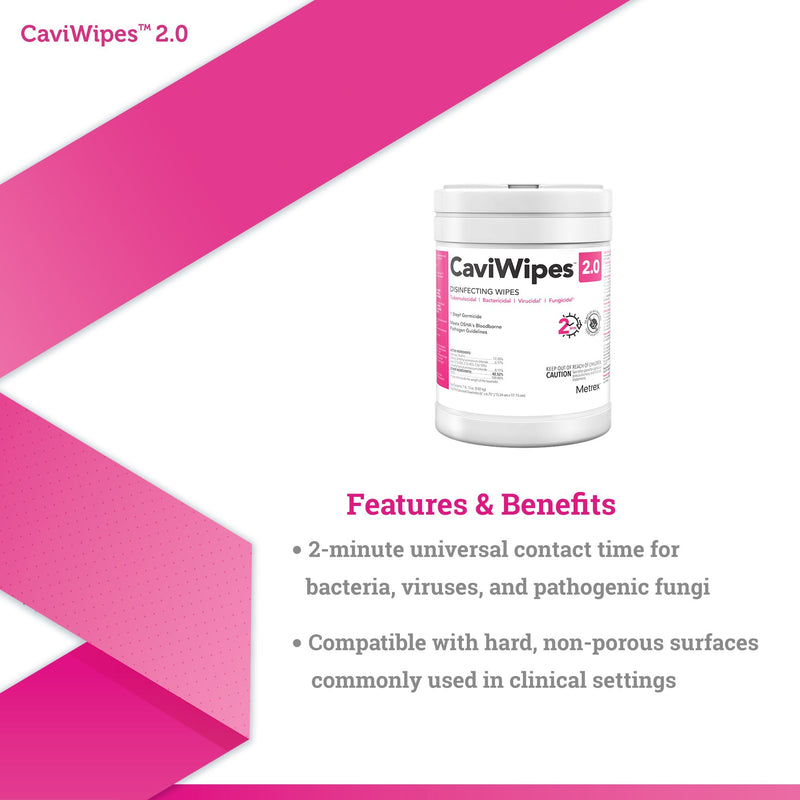 CaviWipes™ 2.0 Disinfecting Wipes, Extra Large, 65 ct. 1/EACH -14-1150 - BriteSources