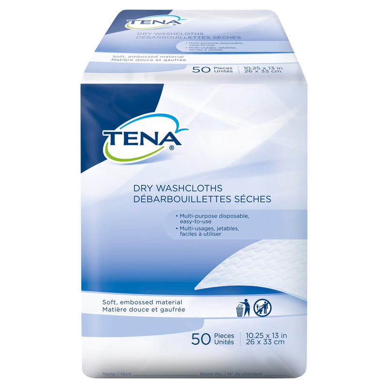 Tena® Dry Disposable Washcloths, 10.25 x 13 in.